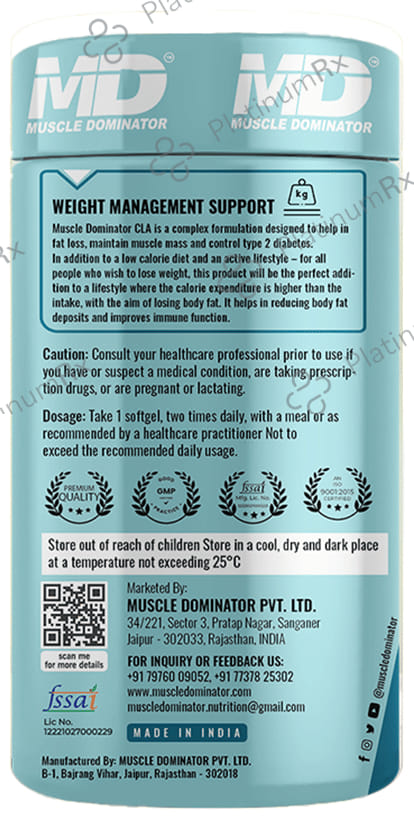 Muscle Dominator CLA 1000mg Softgel