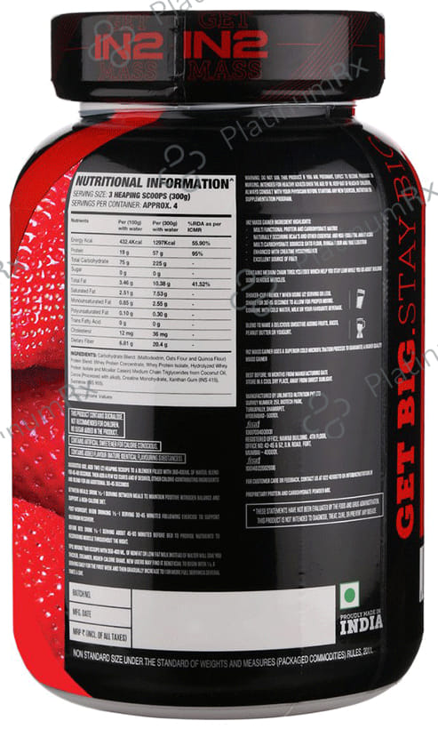 IN2 Mass Gainer Strawberry 1 kg