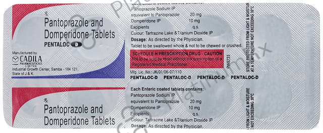 Pentaloc D 10/20mg Tablet 10s