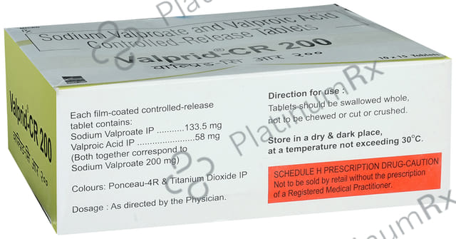 Valprid CR 200mg Tablet CR 15s