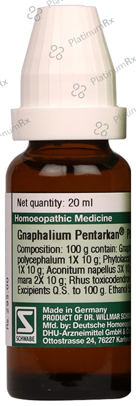Dr Willmar Schwabe Germany Gnaphalium Pentarkan Ptk. 49 Drop