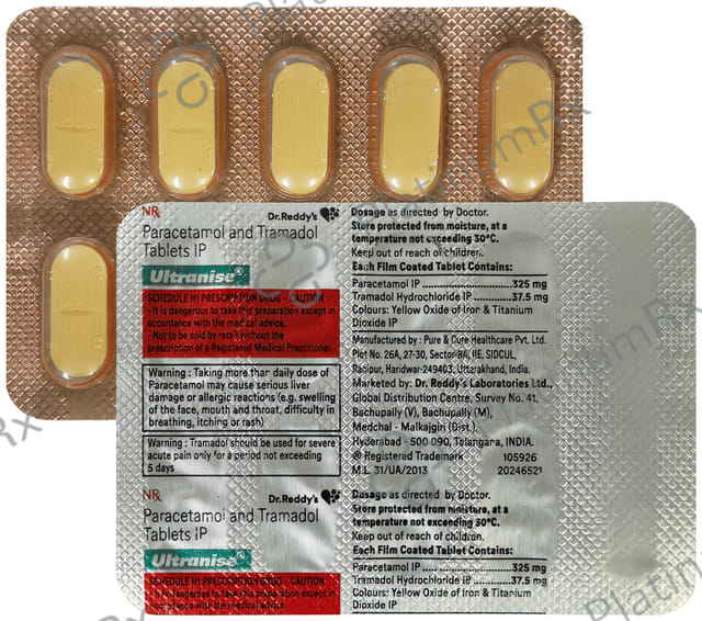 Ultranise 37.5mg/325mg Tablet