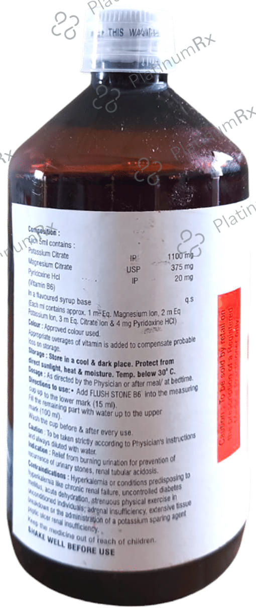 Flush Stone B6 Oral Solution Sugar Free 450ml