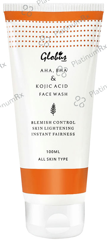 Globus Naturals AHA, BHA & Kojic Acid Face Wash