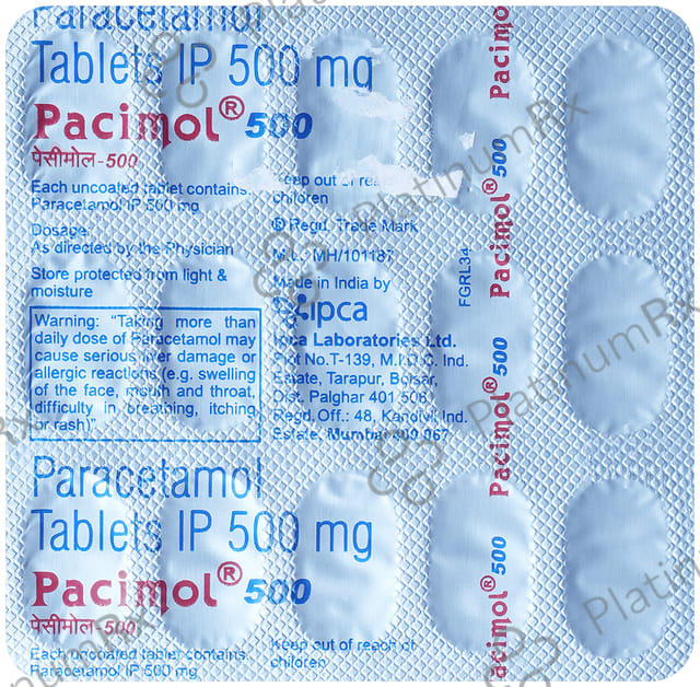 Pacimol 500mg Tablet 15s