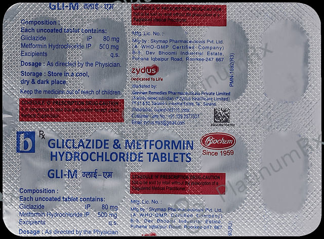 Gli-M 80/500mg Tablet 10s
