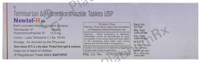 Newtel H 80 12.5/80mg Tablet 10s