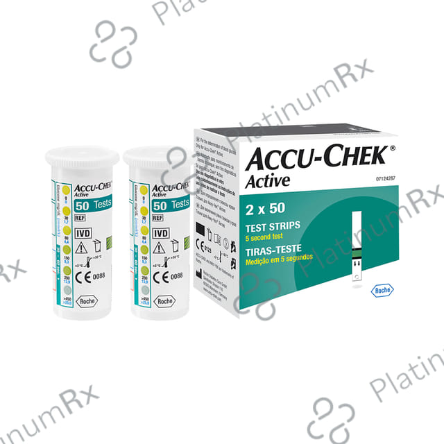 Accu Chek Active Test Strip (Only Strips) 100s