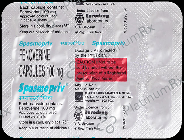 Spasmopriv 100mg Capsule 10s