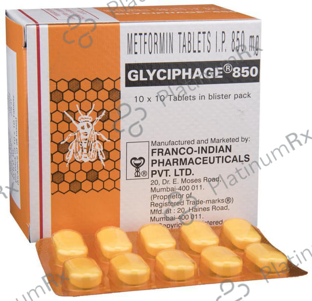 Glyciphage 850mg Tablet 10s