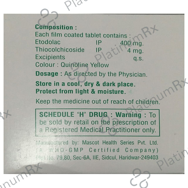 Etogesic MR 400/4mg Tablet 10s