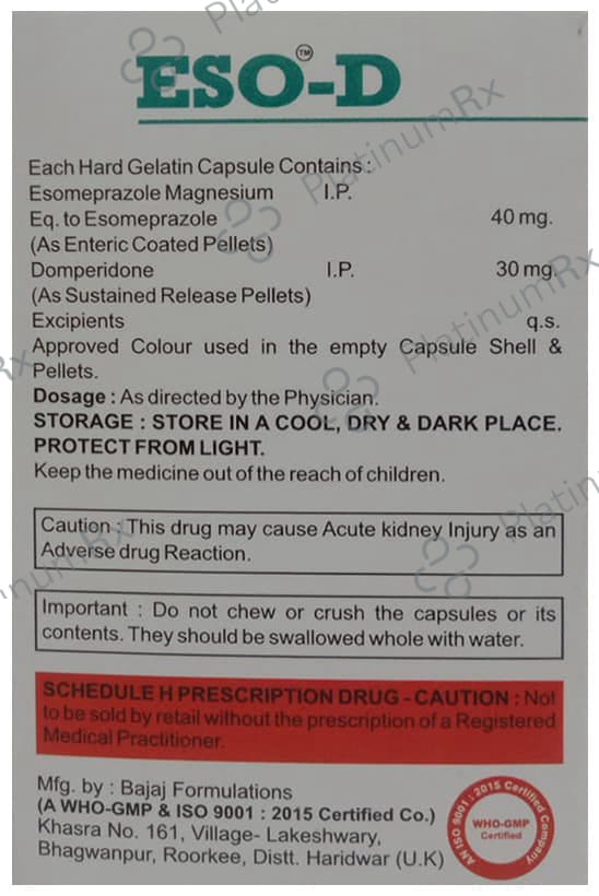 Eso-D Capsule SR 10 Capsule SR Meritorious Pharma