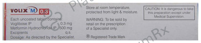 Volix M 0.3/500mg Tablet 10s