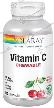 Solaray Vitamin C 500mg Chewable Tablet Natural Cherry