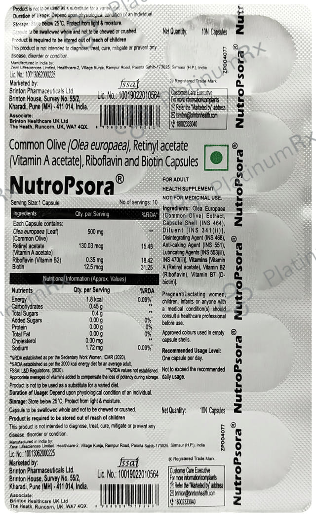 Nutropsora Capsule 10s