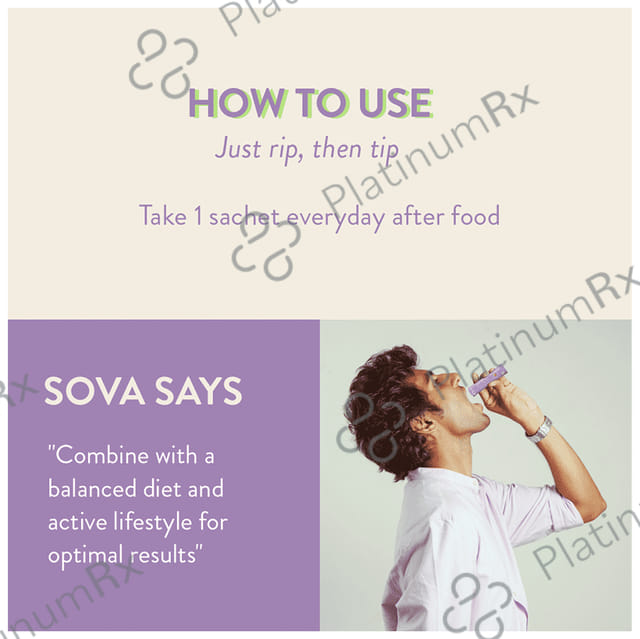 Sova Gut Set Go Sachet for Immunity & Digestion(1gm Each) Strawberry and Cream