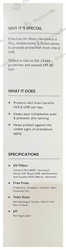 Minimalist SPF 40 PA+++ Invisible Sunscreen Light SPF 40 Gel 50ml