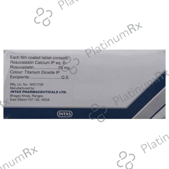 Arvast 20mg Tablet 10s