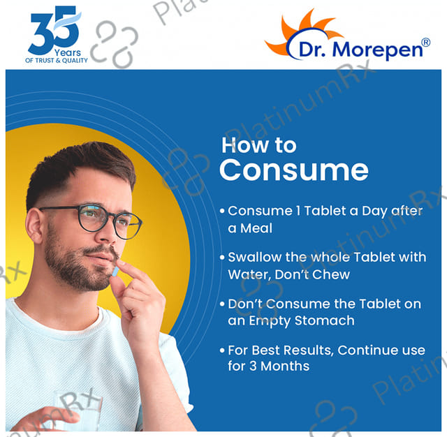 Dr. Morepen Multi Vitamin for Men - With Omega 3, Ashwagandha, Ginseng & Amla for Energy, Immunity & Focus - Tablet