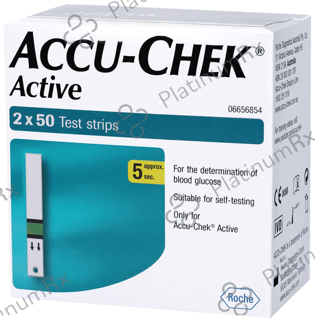 Accu Chek Active Test Strip (Only Strips) 100s