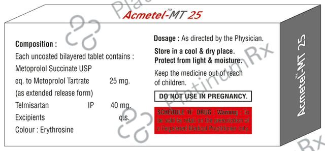 Acmetel MT 25/40mg Tablet ER 10s