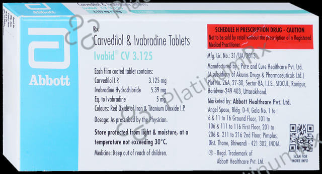 Ivabid CV 3.125/5mg Tablet 14s