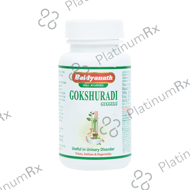 Baidyanath (Jhansi) Gokshuradi Guggulu Tablet (80 Each) 1 Bottle