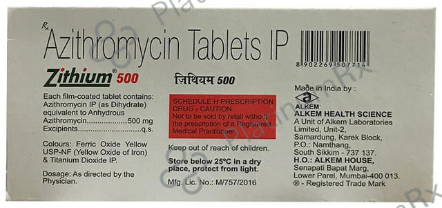 Zithium 500mg Tablet 5s