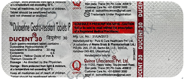 Ducent 30mg Tablet 10s