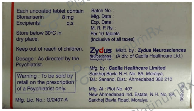 Elicia 8mg Tablet 10s