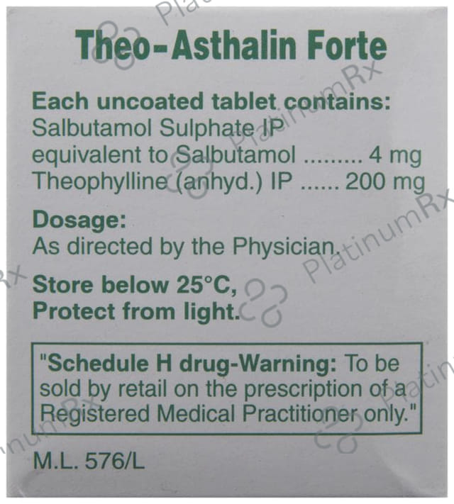 Theo Asthalin Forte 4/200mg Tablet 20s