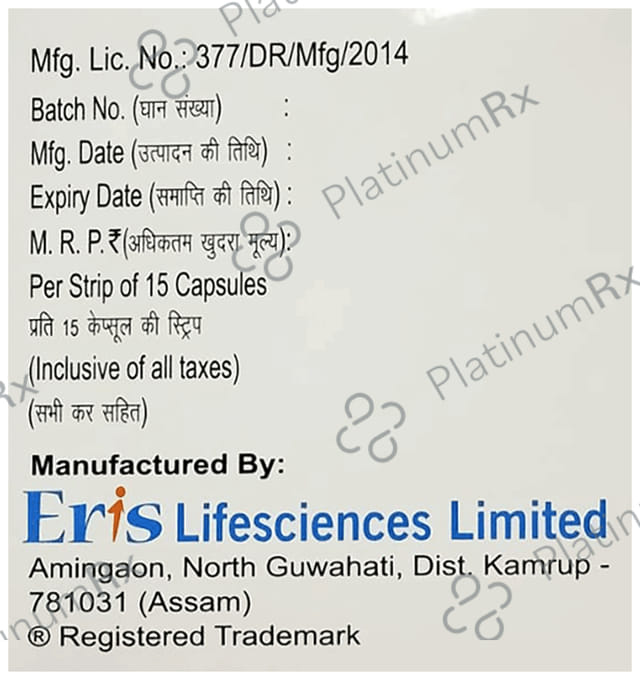 Crevast CV 10/75mg Capsule 15s