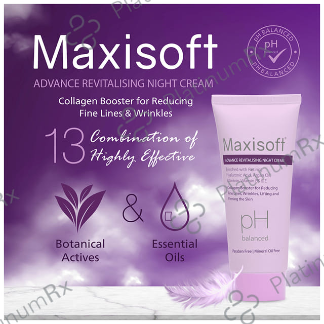 Maxisoft PH Balanced Advance Revitalising Night Cream (50gm Each) 1 Tube