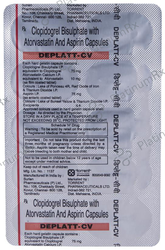 Deplatt CV 75/10/75mg Capsule 10s