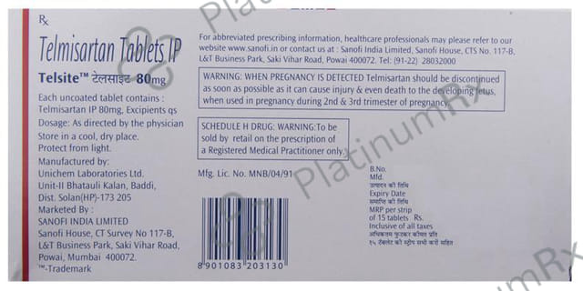Telsite 80mg Tablet 15s