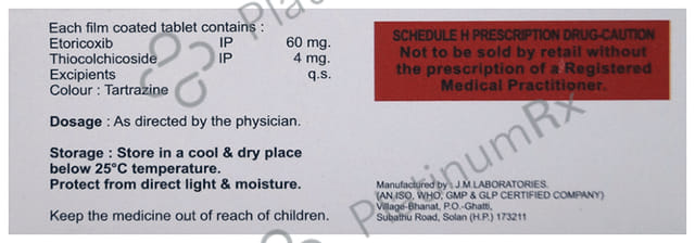 Colchietob 60/4mg Tablet 10s