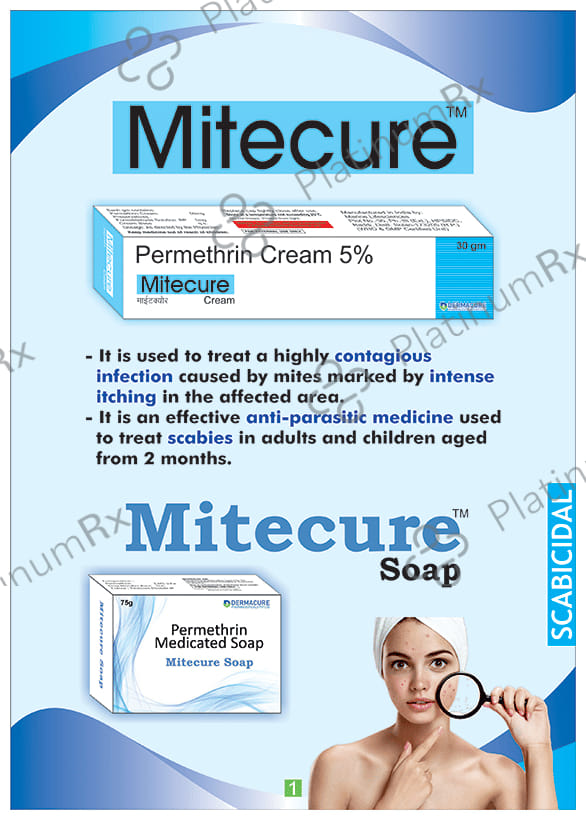 Mitecure 1% Medicated Soap 75gm