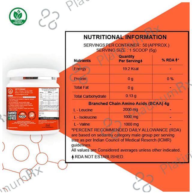 MDB Master Dream Bodies BCAA 2:1:1 Orange Punch 250gm