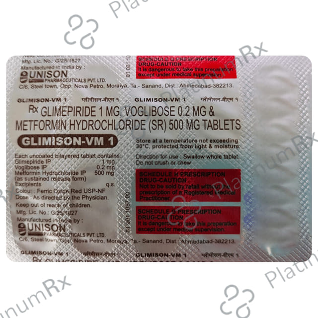 Glimison VM 1/500/0.2mg Tablet SR 10s