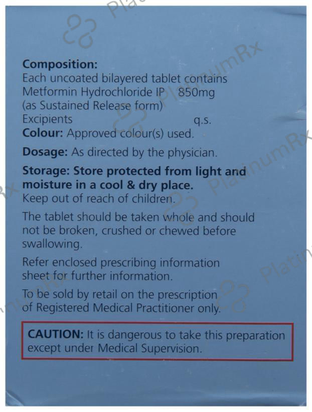 Metadoze IPR 850mg Tablet SR 10s