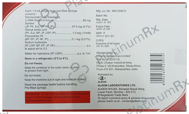 Denub 60mg Injection 1ml