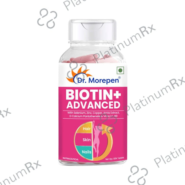 Dr. Morepen Biotin+ Advanced - Tablet for Healthy Hair, Skin & Nails Tablet