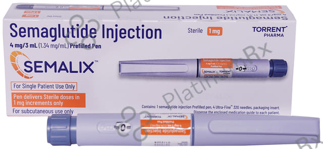 Semalix 1mg Injection (1 Multi-dose Disposable Pen, 4 Needle, 4 Alcohol Swab)