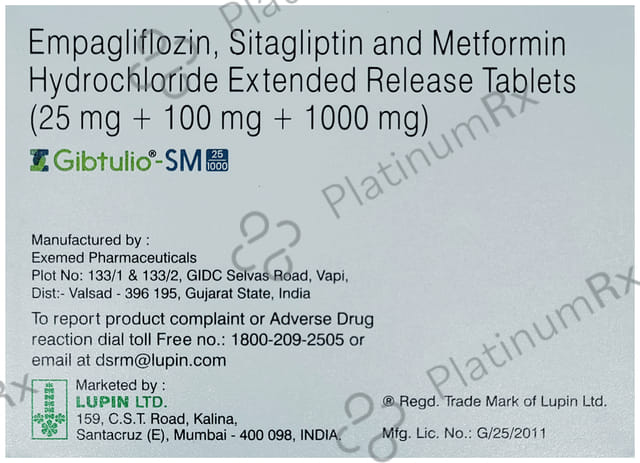 Gibtulio SM 25/1000mg Tablet 10s