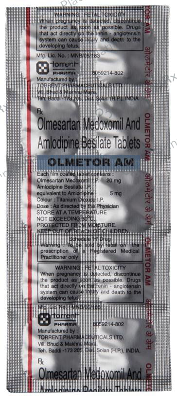 Olmetor AM 5/20mg Tablet 10s