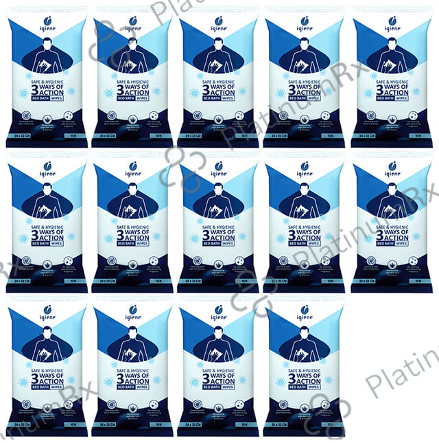 Igiene Safe & Hygienic Bed Bath Wipes (10 Each) 14 units