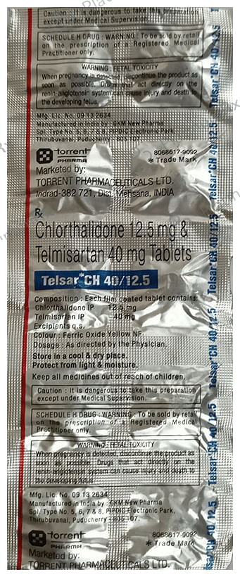 Telsar CH 12.5/40mg Tablet 10s
