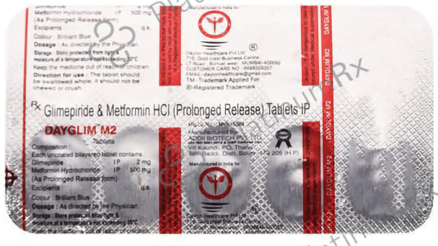 Dayglim M 2mg/500mg Tablet