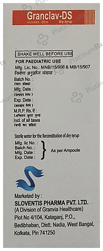 Granclav DS 400/57mg Dry Syrup 30ml