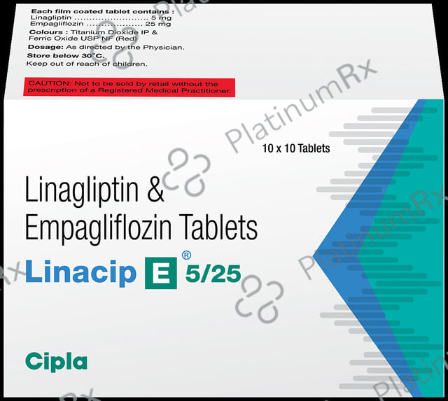 Linacip E 5/25mg Tablet 10s